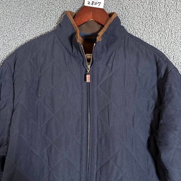 Peter Millar Full Zip Chesapeake Quilted Fleece Lined Suffolk Jacket - Men's M - Picture 2 of 9